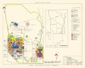 Vintage Map of Parks Air Force Base, 1951