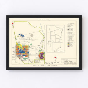 Vintage Map of Parks Air Force Base, 1951