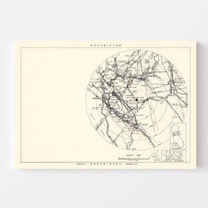 Vintage Map of the Parks Air Force Base Vicinity, 1951