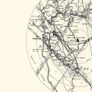 Vintage Map of the Parks Air Force Base Vicinity, 1951