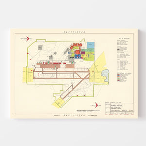 Vintage Map of Pinecastle Air Force Base, 1952