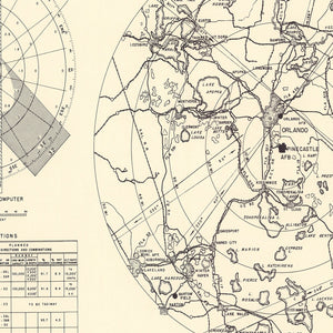Vintage Map of the Pinecastle Air Force Base Vicinity, 1952