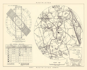 Vintage Map of the Pinecastle Air Force Base Vicinity, 1952