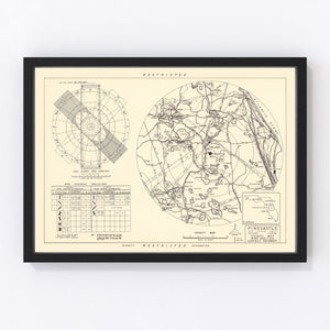 Vintage Map of the Pinecastle Air Force Base Vicinity, 1952