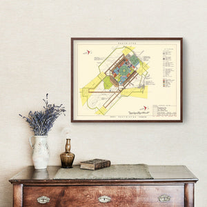 Vintage Map of Randolph Air Force Base, 1950