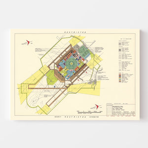 Vintage Map of Randolph Air Force Base, 1950