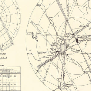 Vintage Map of the Randolph Air Force Base Vicinity, 1950