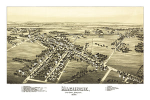Vintage Map of Macungie, Pennsylvania 1893