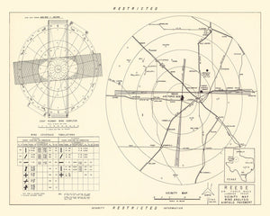 Vintage Map of the Reese Air Force Base Vicinity, 1952