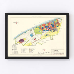 Vintage Map of Sampson Air Force Base, 1951
