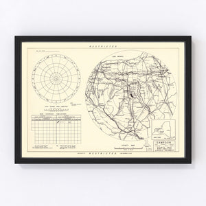 Vintage Map of the Sampson Air Force Base Vicinity, 1951