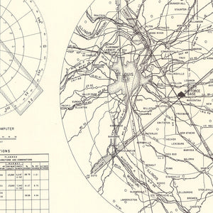 Vintage Map of the Scott Air Force Base Vicinity, 1952