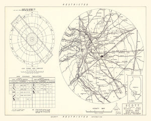 Vintage Map of the Scott Air Force Base Vicinity, 1952