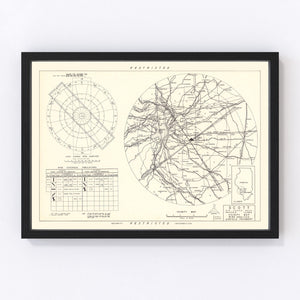 Vintage Map of the Scott Air Force Base Vicinity, 1952