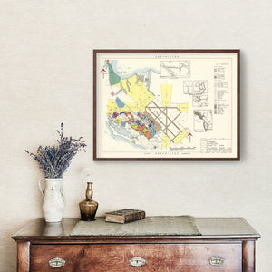 Vintage Map of Tyndall Air Force Base, 1952