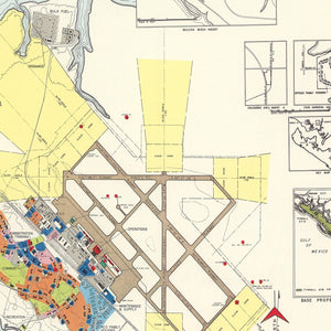 Vintage Map of Tyndall Air Force Base, 1952