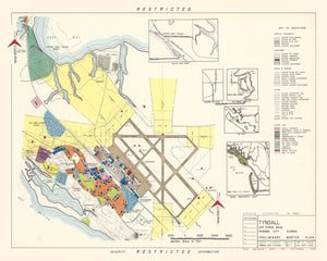 Vintage Map of Tyndall Air Force Base, 1952