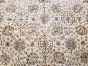 Long and Wide Corridor Rug 6 x 14.8, Hallway Carpet, Pakistani Pak Persian Rug, Haji Jalil Design, Allover Floral, Beige, Vintage, Handmade
