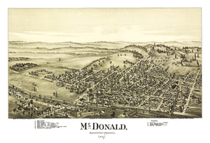 Vintage Map of McDonald, Pennsylvania 1897