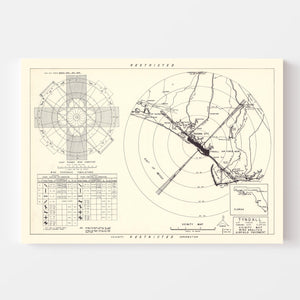 Vintage Map of the Tyndall Air Force Base Vicinity, 1952