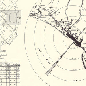 Vintage Map of the Tyndall Air Force Base Vicinity, 1952
