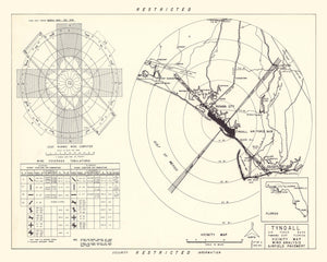 Vintage Map of the Tyndall Air Force Base Vicinity, 1952