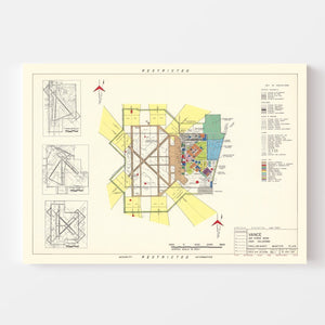 Vintage Map of Vance Air Force Base, 1952