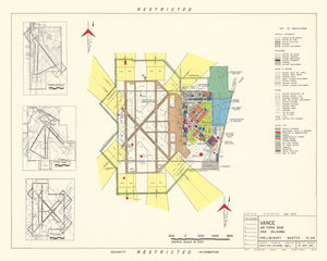 Vintage Map of Vance Air Force Base, 1952