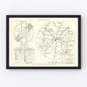 Vintage Map of the Vance Air Force Base Vicinity, 1952