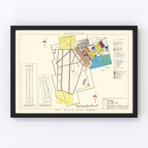 Vintage Map of Webb Air Force Base, 1951
