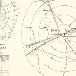 Vintage Map of Webb Air Force Base, 1951