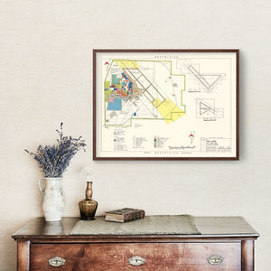 Vintage Map of Williams Air Force Base, 1952