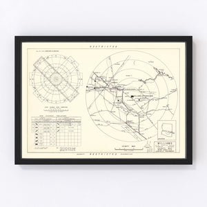 Vintage Map of the Williams Air Force Base Vicinity, 1952