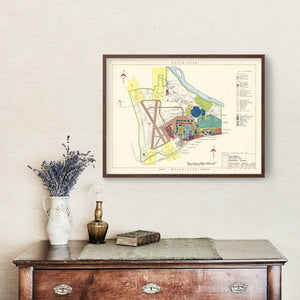 Vintage Map of Maxwell Air Force Base, 1952
