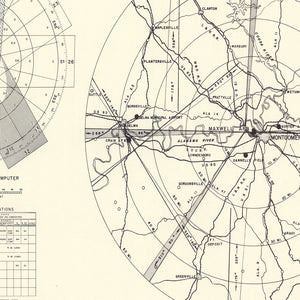 Vintage Map of the Maxwell Air Force Base Vicinity, 1952