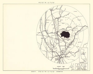Vintage Map of the Beale Air Force Base Vicinity, 1952