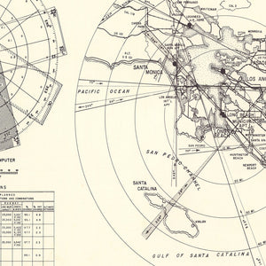 Vintage Map of the Long Beach Municipal Airport Vicinity, 1952