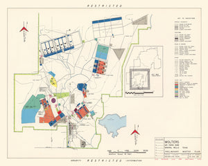 Vintage Map of Wolters Air Force Base, 1951