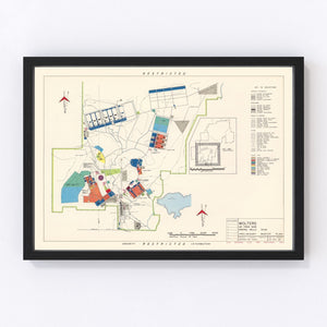Vintage Map of Wolters Air Force Base, 1951