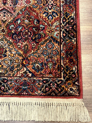 Karastan Rug 2x4 Multicolor Panel Kirman #717, Original 700 Series, Wool Pile Vintage Discontinued