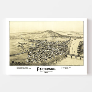 Vintage Map of Patterson, Pennsylvania 1895