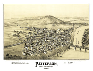 Vintage Map of Patterson, Pennsylvania 1895