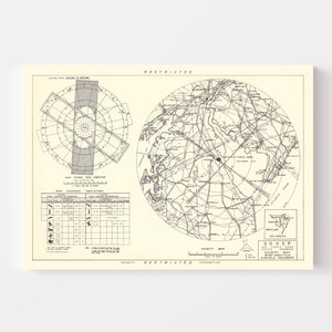 Vintage Map of the Dover Air Force Base Vicinity, 1952