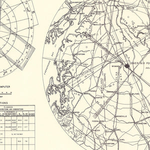 Vintage Map of the Dover Air Force Base Vicinity, 1952