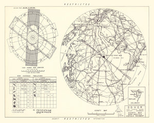 Vintage Map of the Dover Air Force Base Vicinity, 1952
