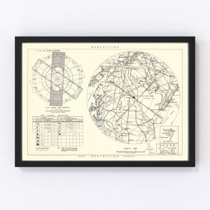Vintage Map of the Dover Air Force Base Vicinity, 1952