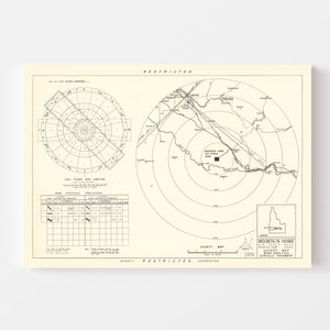 Vintage Map of the Mountain Home Air Force Base Vicinity, 1952
