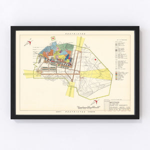 Vintage Map of Westover Air Force Base, 1951