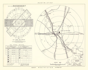 Vintage Map of the Biggs Air Force Base Vicinity, 1951