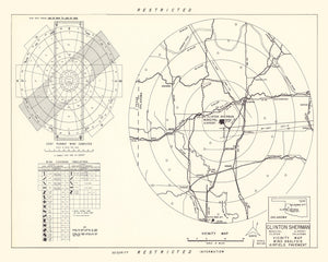 Vintage Map of the Clinton Sherman Municipal Airport Vicinity, 1952